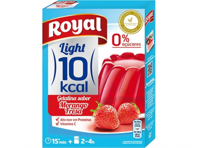 Caixa de gelatina Royal sabor Morango/Fresa Light 10 kcal