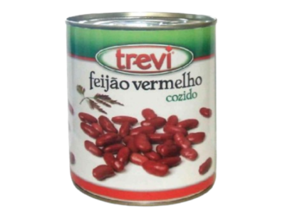 Lata de feijão vermelho cozido Trevi