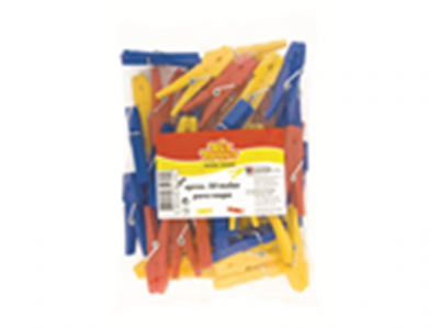 Pacote de pregadores de roupa coloridos de plástico