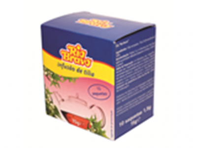 Caixa do produto Rio Bravo Infusão de Bold colorida azul, amarelo e rosa