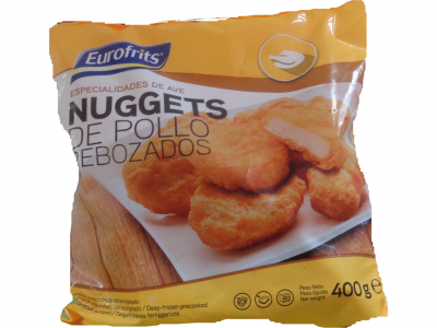 Pacote de nuggets de frango empanados Eurofrits 400g