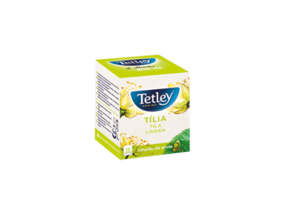 Caixa de tisanas Tetley Tília com 10 saquetas