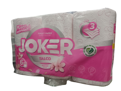 Embalagem de papel higiénico JOKER Talco 6 rolos