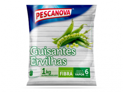 Embalagem de guisantes ervilhas ultracongelados Pescanova 1kg