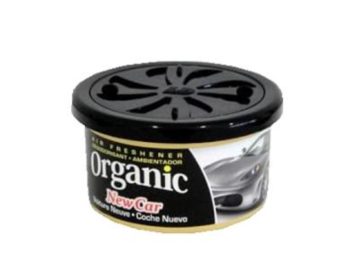 Ambientador para carro Organic New Car com tampa preta perfurada