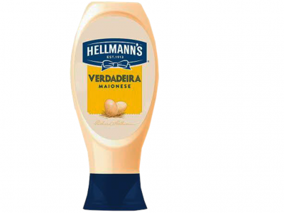 Frasco de maionese Hellmann's Verdadeira com tampa azul