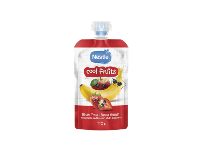 Pacote de bebida Nestlé Cool Fruits sabor Plátano Fresa Banana Morango 110 g