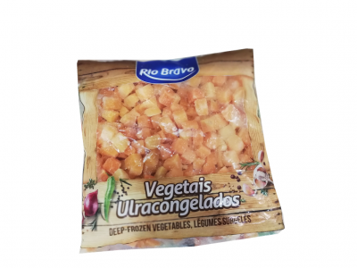 Pacote de vegetais ultracongelados Rio Bravo com vegetais em cubos