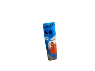 Saco azul e branco Clean 50L com imagem de saco laranja