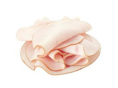 Fatias finas de fiambre de aves