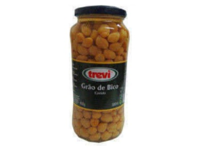 Frasco de vidro com grão de bico Trevi