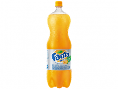 Garrafa de Fanta Zero laranja de 1.5 litros
