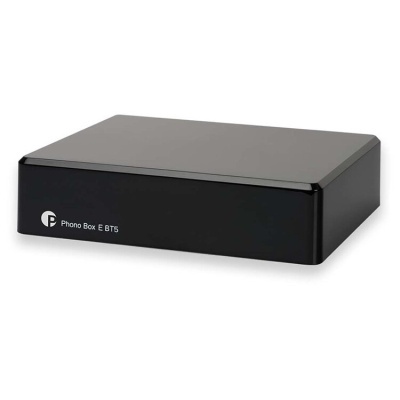 Aparelho eletrónico preto Phono Box E BT5 com design minimalista