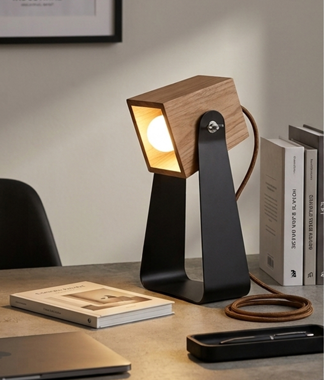 I DO! Lamp | PRETO (Black) Candeeiro de madeira I DO! Lamp em Madeira e preto