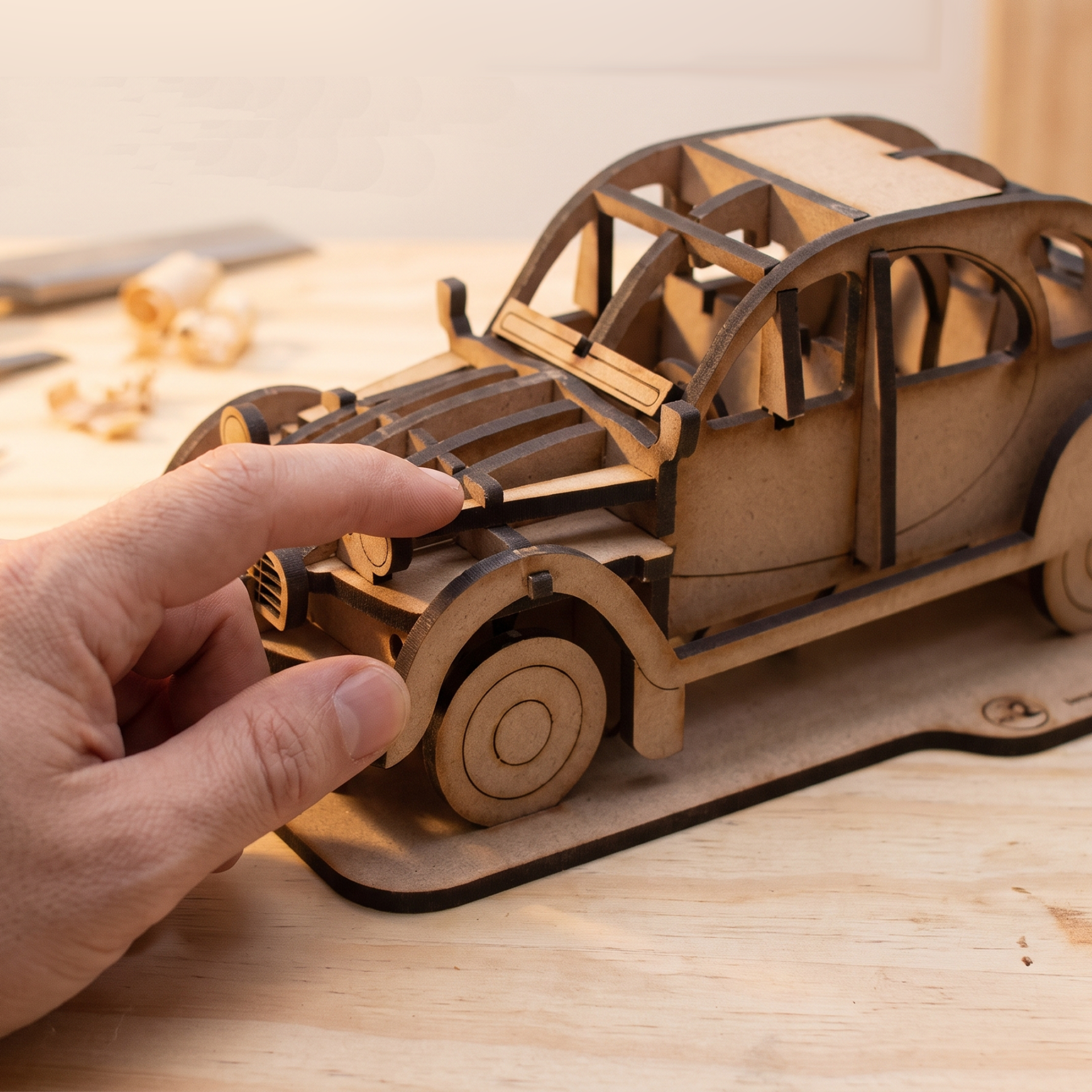 3D Classic Collection - NRº2 Puzzle 3D em madeira inspirado no Citroën 2CV