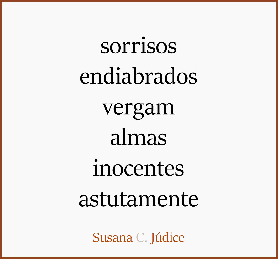 Texto tipográfico com palavras poéticas em fundo branco