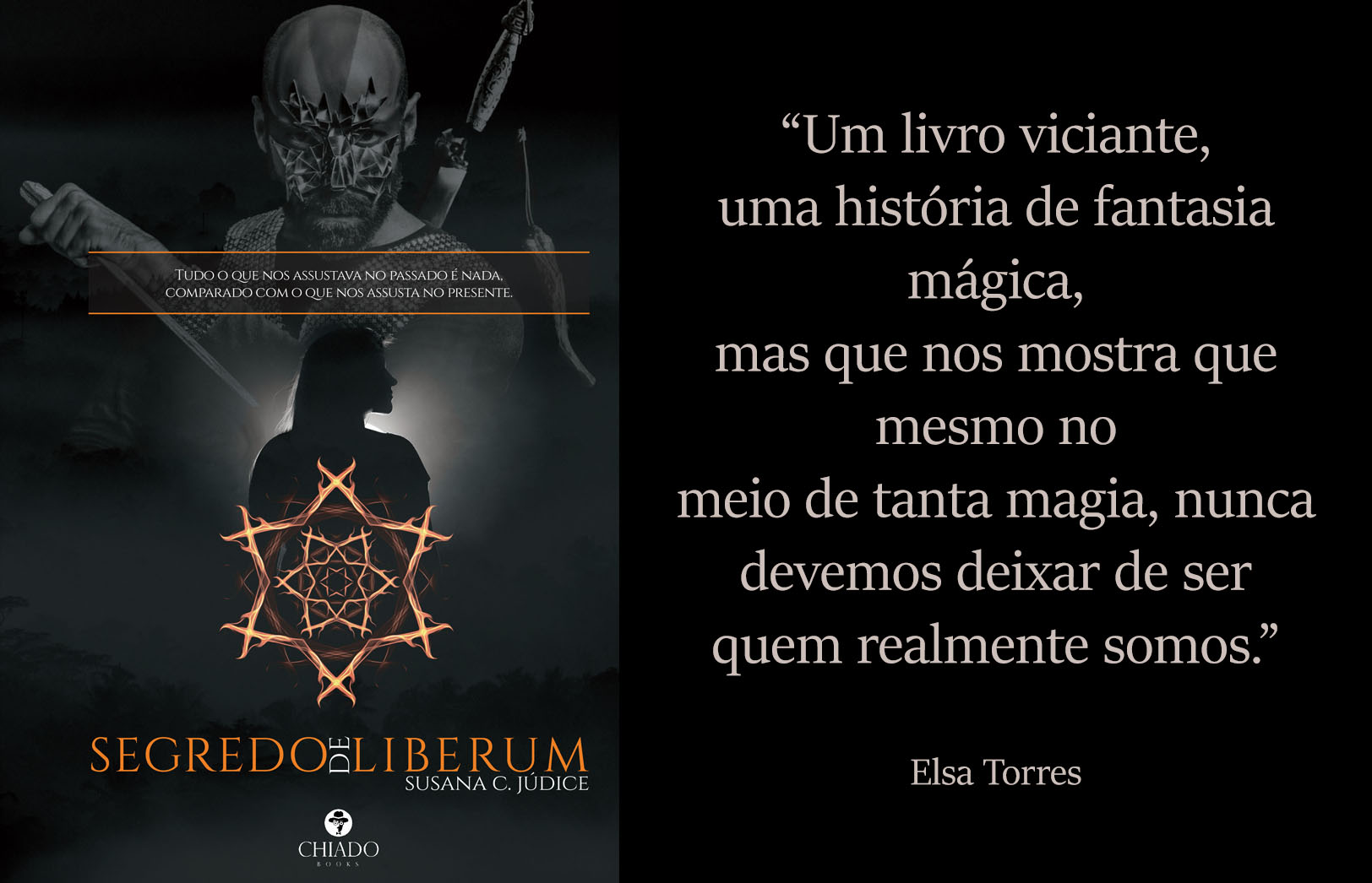 Opiniões de Leitores Capa do livro SEGREDO DE LIBERUM com figura humana e texto em português