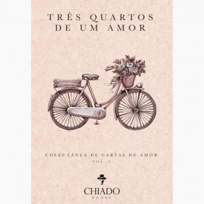 Capa de livro com bicicleta ilustada e texto em português.