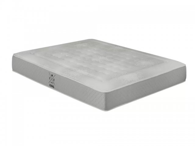 Colchão de cama King branco matelassê com etiqueta lateral KING