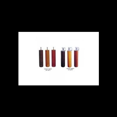 Seis pés de cama em madeira castanha, três escuros sem garra e três claros com garra