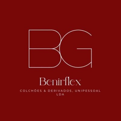 Logótipo BG Benirflex em fundo vermelho escuro