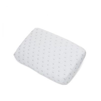 Almofada branca retangular com pequenos pontos cinzentos
