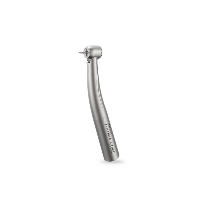Turbina Prime Line c/luz Multiflex MK-dent Contra-ângulo dentário metálico prateado com texto impresso