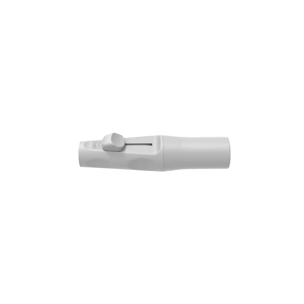 Terminal de aspiração completo PREMIUM para mangueiras de ø10 mm, compativel Dürr® Comfort Boquilha branca para saxofone alto com ajuste deslizante e texto gravado.