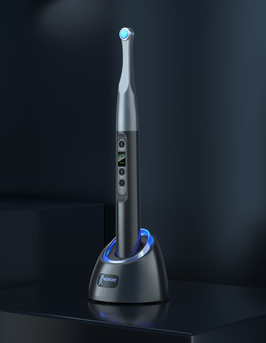 iLED II Escova de dentes elétrica cinza com base de carregamento e luz azul
