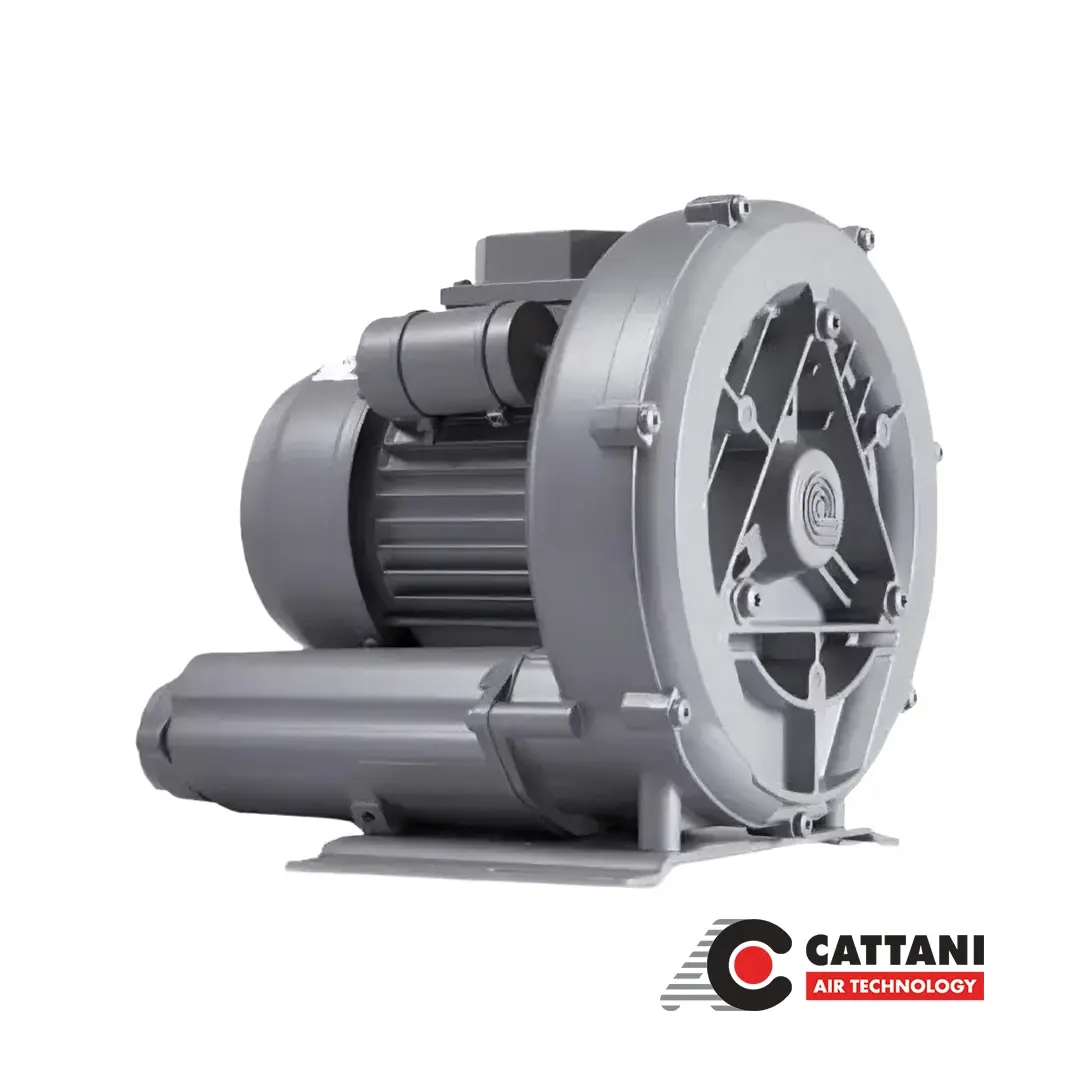 Uni-Jet 75 Motor elétrico cinzento com logotipo CATTANI AIR TECHNOLOGY