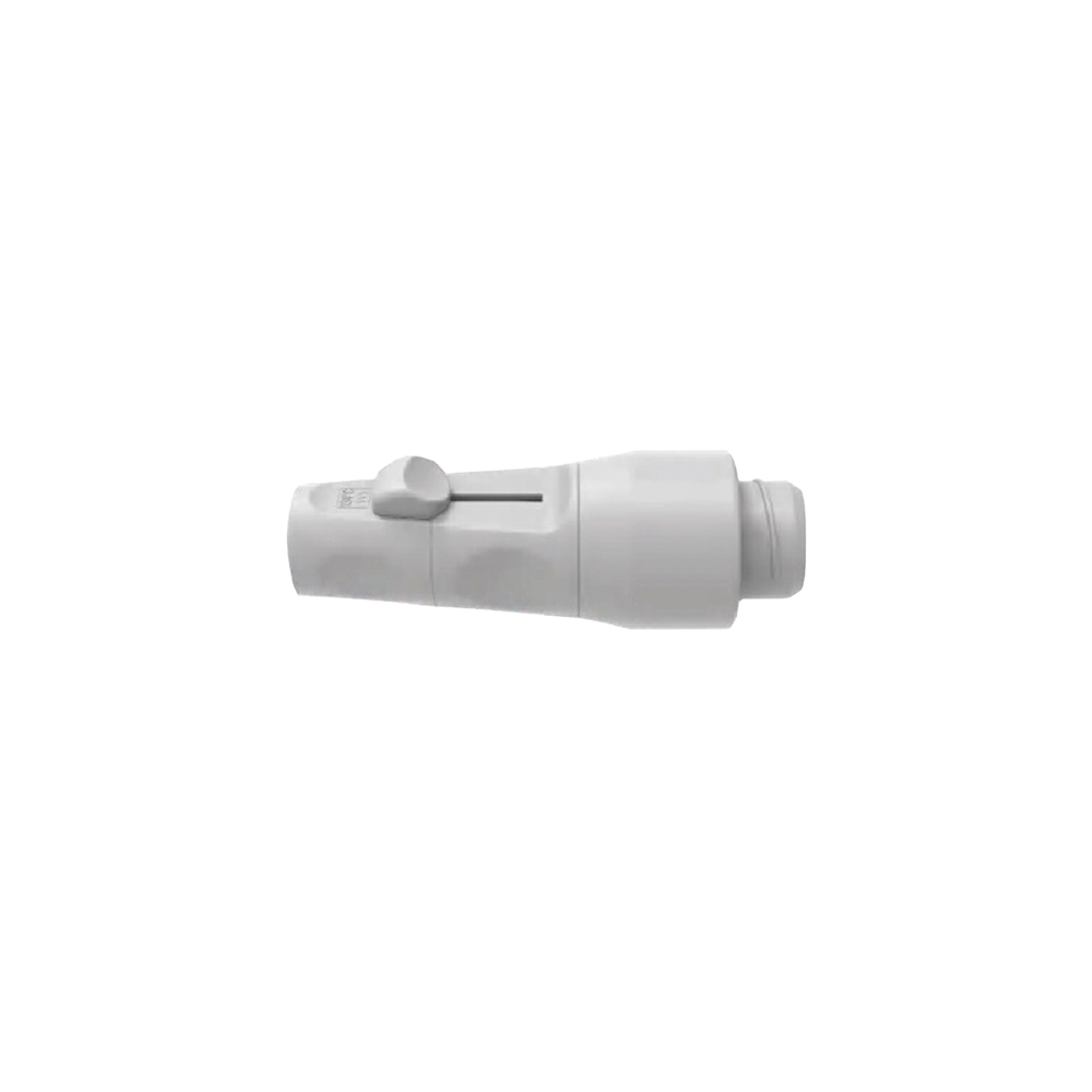 Terminal de aspiração completo PREMIUM para mangueiras de ø20 mm, compativel KaVo® Conector elétrico branco cilíndrico com alavanca de bloqueio