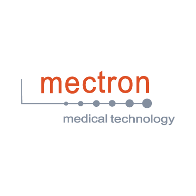 Assistência Técnica Logotipo da marca mectron medical technology com pontos cinzentos