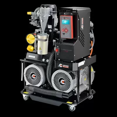 Equipamento industrial preto com ventiladores e unidade de controlo CATTANI