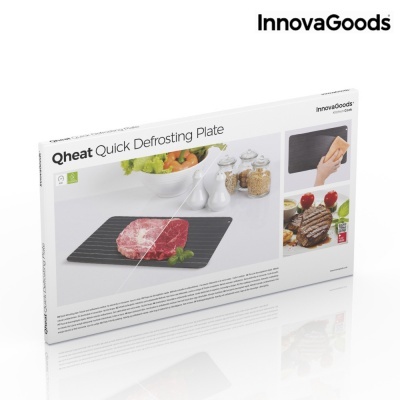 Embalagem branca do Quick Defrosting Plate da InnovaGoods com imagem do produto