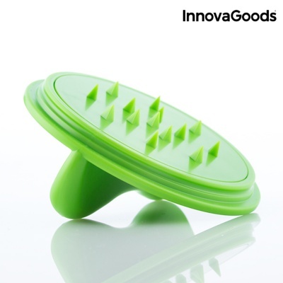 Suporte verde de silicone com pequenas saliências triangulares