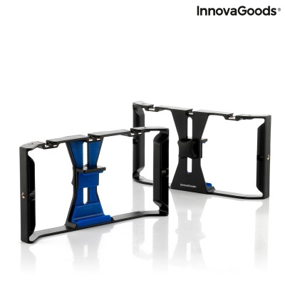 Suportes de telemóvel para automóvel em plástico e metal, azul e preto