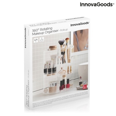 Embalagem branca de organizador giratório para maquilhagem InnovaGoods.