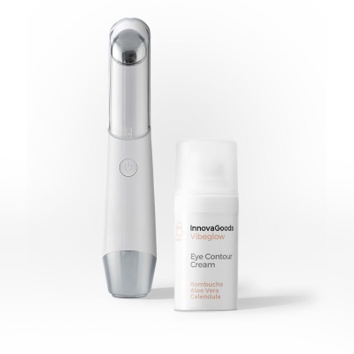 Dispositivo eletrônico branco com creme para contorno dos olhos InnovaGoods Vibeglow