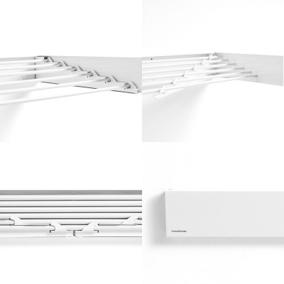 Varal retrátil mural branco InnovaGoods com barras paralelas