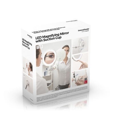 Embalagem de espelho de aumento LED com ventosa InnovaGoods