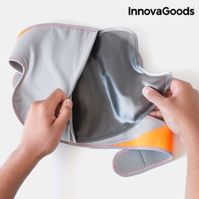 Cinto modelador cinzento e laranja InnovaGoods com interior prateado