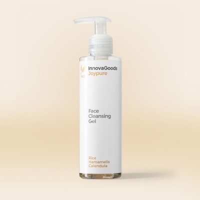 Frasco branco com doseador transparente de gel de limpeza facial InnovaGoods Joypure