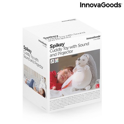 Embalagem do brinquedo de pelúcia Spikey com som e projetor