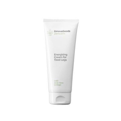 Creme energizante para pernas cansadas em tubo branco