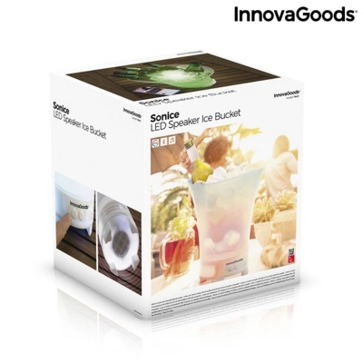 Caixa do balde de gelo com coluna LED InnovaGoods Sonice