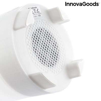 Coluna de som branca da marca InnovaGoods com grelha frontal e quatro apoios