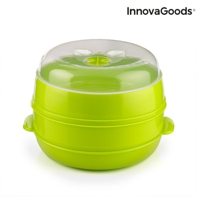Recipiente micro-ondas verde com tampa transparente InnovaGoods