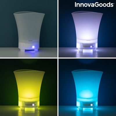 Difusores de aroma InnovaGoods em vidro opaco com luzes coloridas