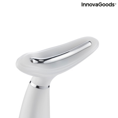 Escova de massagem facial InnovaGoods branca com detalhe cromado
