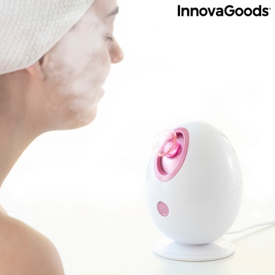 Difusor de vapor facial InnovaGoods branco e rosa com vapor